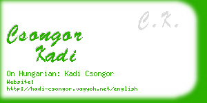 csongor kadi business card